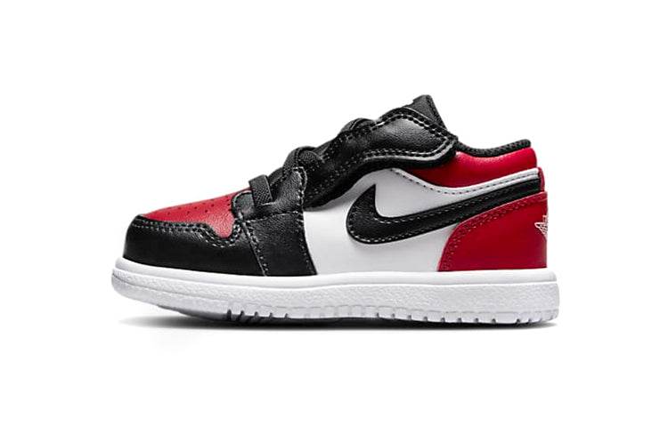 Кроссовки детские Air Jordan 1 Low Top Retro Black Red Toe - Boxette Shop